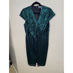 Grace Karin Green Sequin Midi Dress